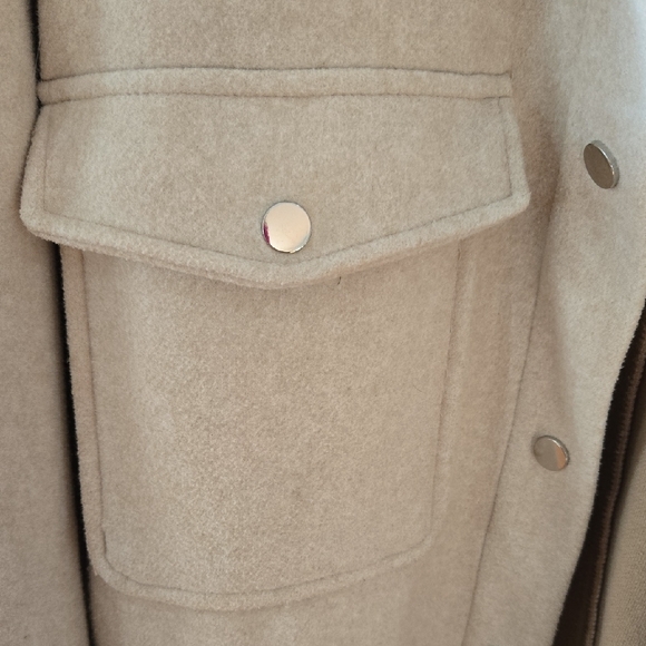 Zara Light Tan Button-Up Jacket - Picture 5 of 7